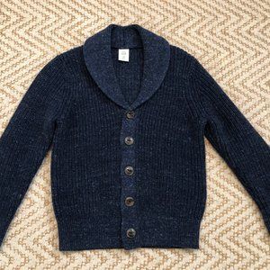 Baby Gap Marled Navy Shawl Collar Cardigan Sweater